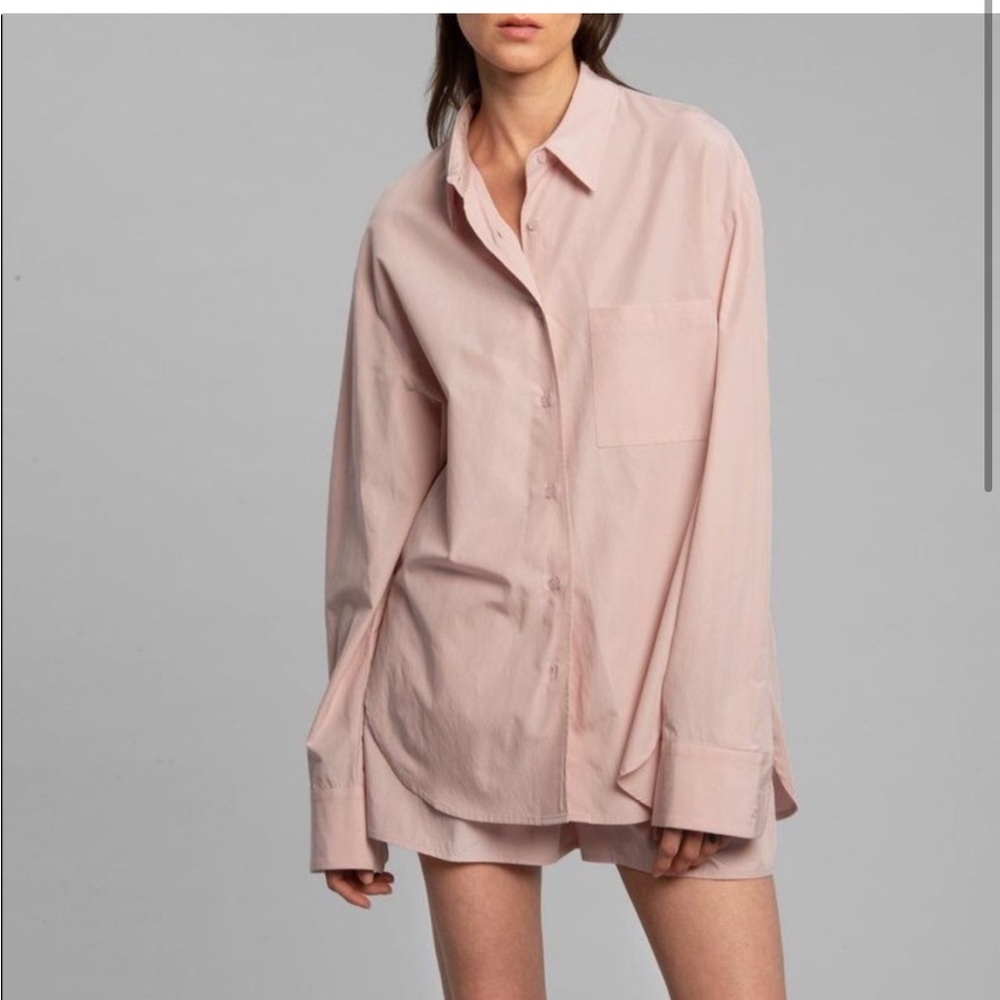 Frankie shop Lui button down in rose